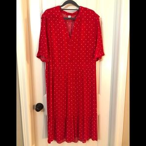 Red Old Navy Midi Dress
